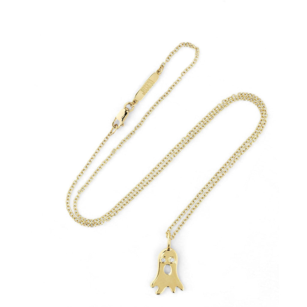 Boo 18K Gold Pendant w. Diamonds