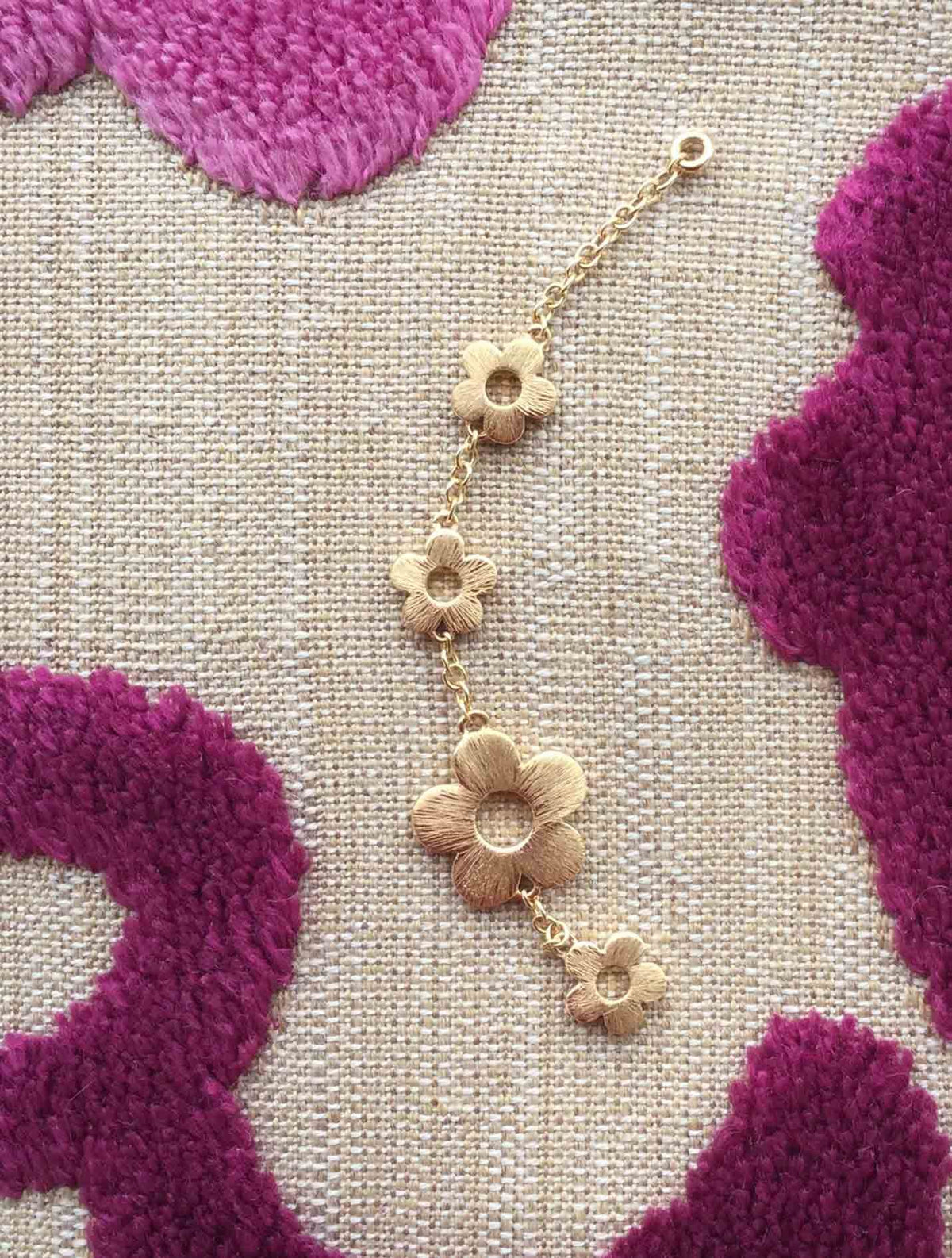Flower Power 18K Guld Ear Jacket m. Diamanter