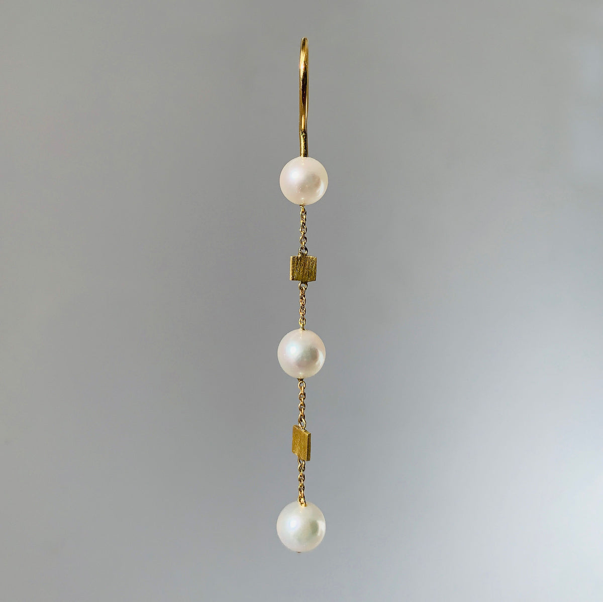 Bubbles 18K Gold Earring w. Pearls