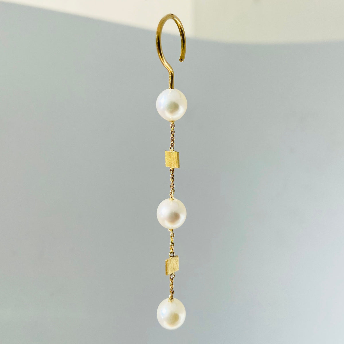 Bubbles 18K Gold Earring w. Pearls