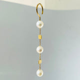 Bubbles 18K Gold Earring w. Pearls