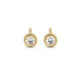 Flash 18K Gold Earrings w. Diamonds