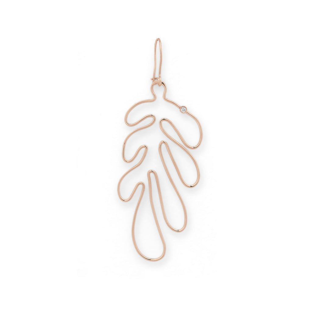 Matisse Single 18K Rosegold Earring w. Diamonds