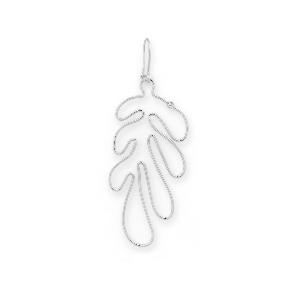 Matisse Single 18K Whitegold Earring w. Diamonds
