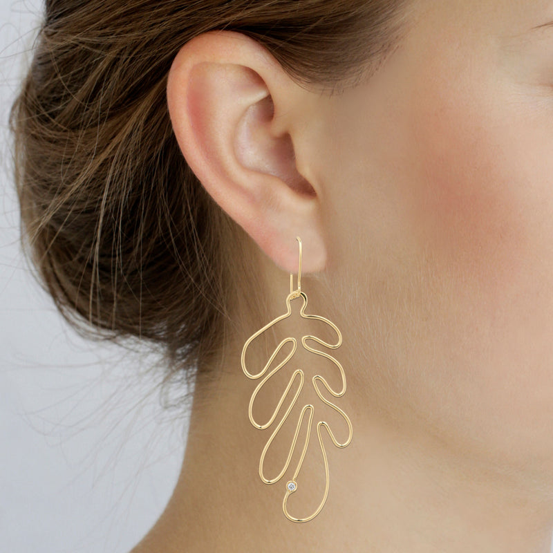 Matisse 18K Gold Earrings w. Diamonds