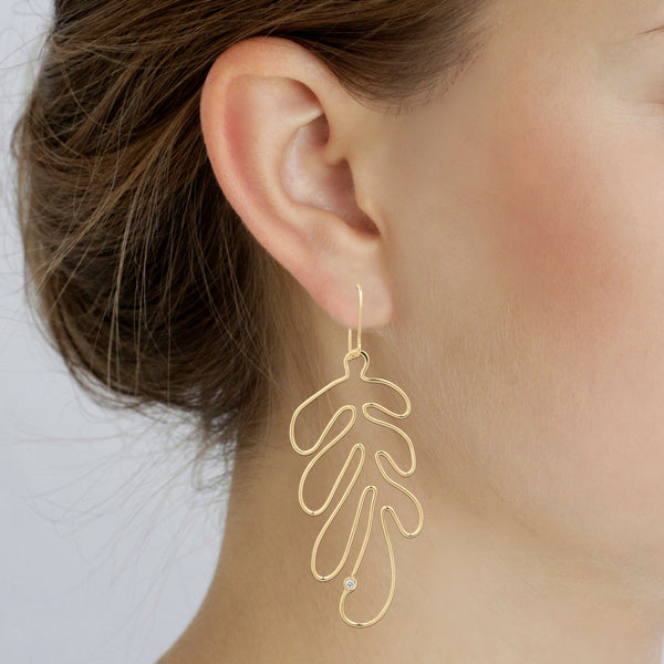 Matisse 18K Rosegold Earrings w. Diamonds