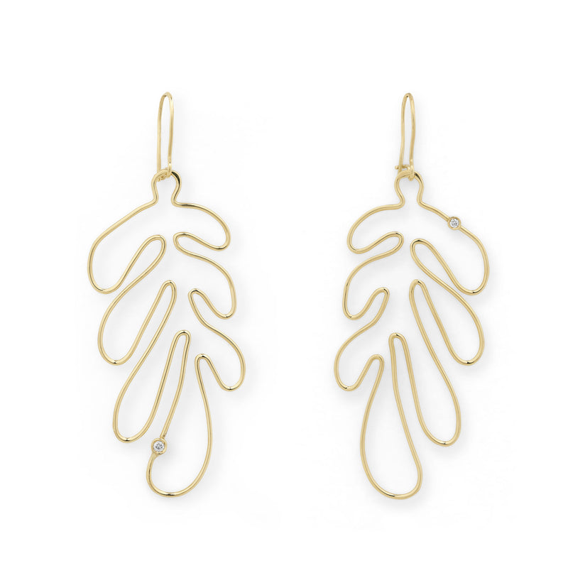 Matisse 18K Gold Earrings w. Diamonds