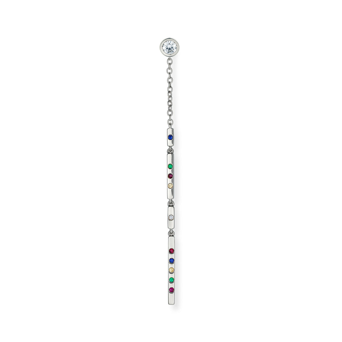Pop Ear Jacket 18K Whitegold Earring pendant w. Diamonds