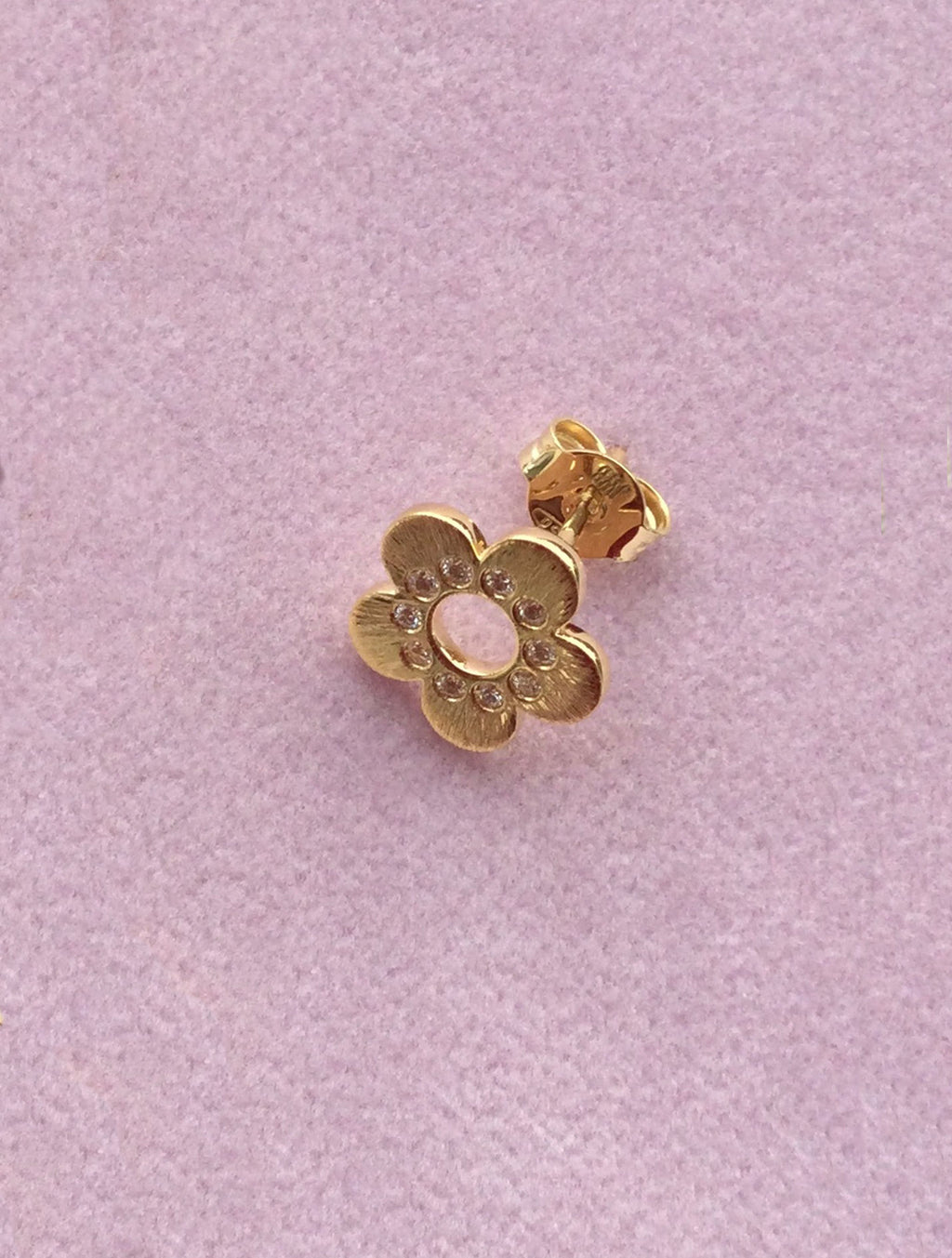 Flower Power 18K Gold Earring w. Diamonds