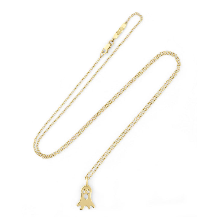 Boo 18K Gold Pendant w. Diamonds