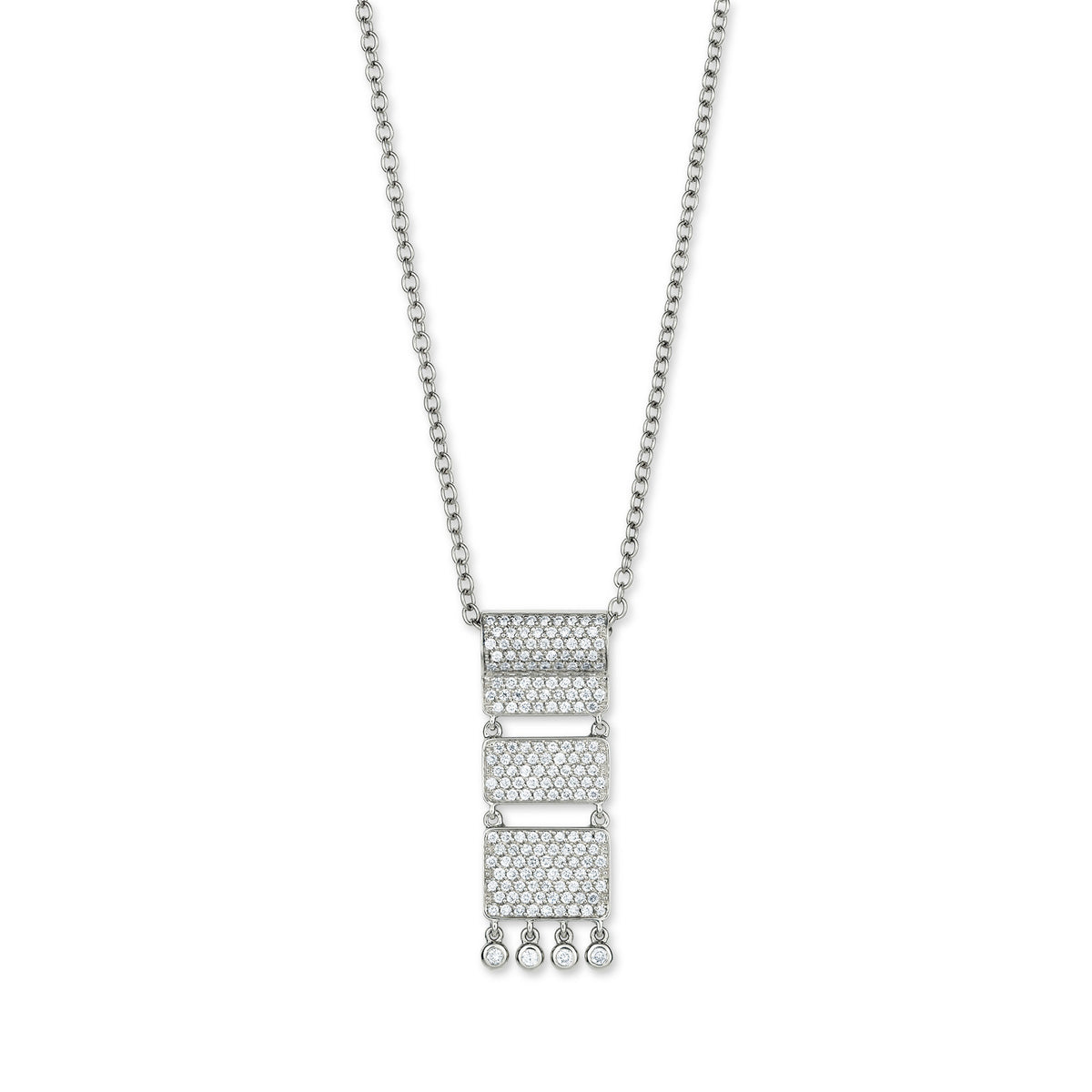 Carpet 18K Whitegold Pendant w. Diamonds