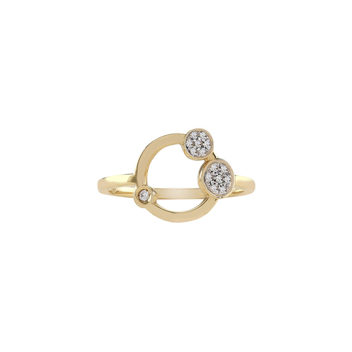 Galaxy 18K Gold Ring w. Diamonds