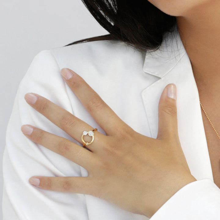 Galaxy 18K Gold Ring w. Diamonds