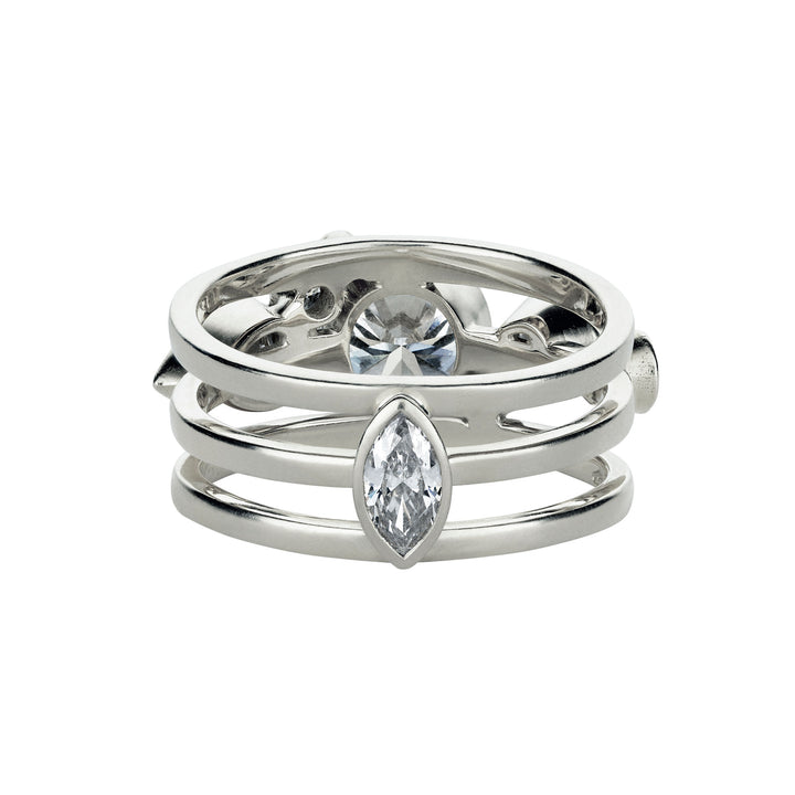 High Five 18K Whitegold Ring w. Diamonds