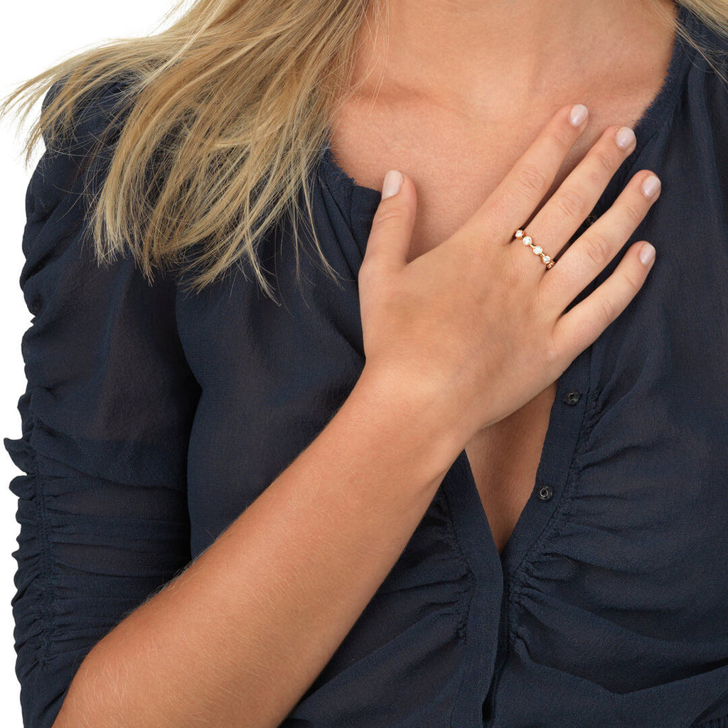 On the rocks 18K Gold Ring w. Diamonds