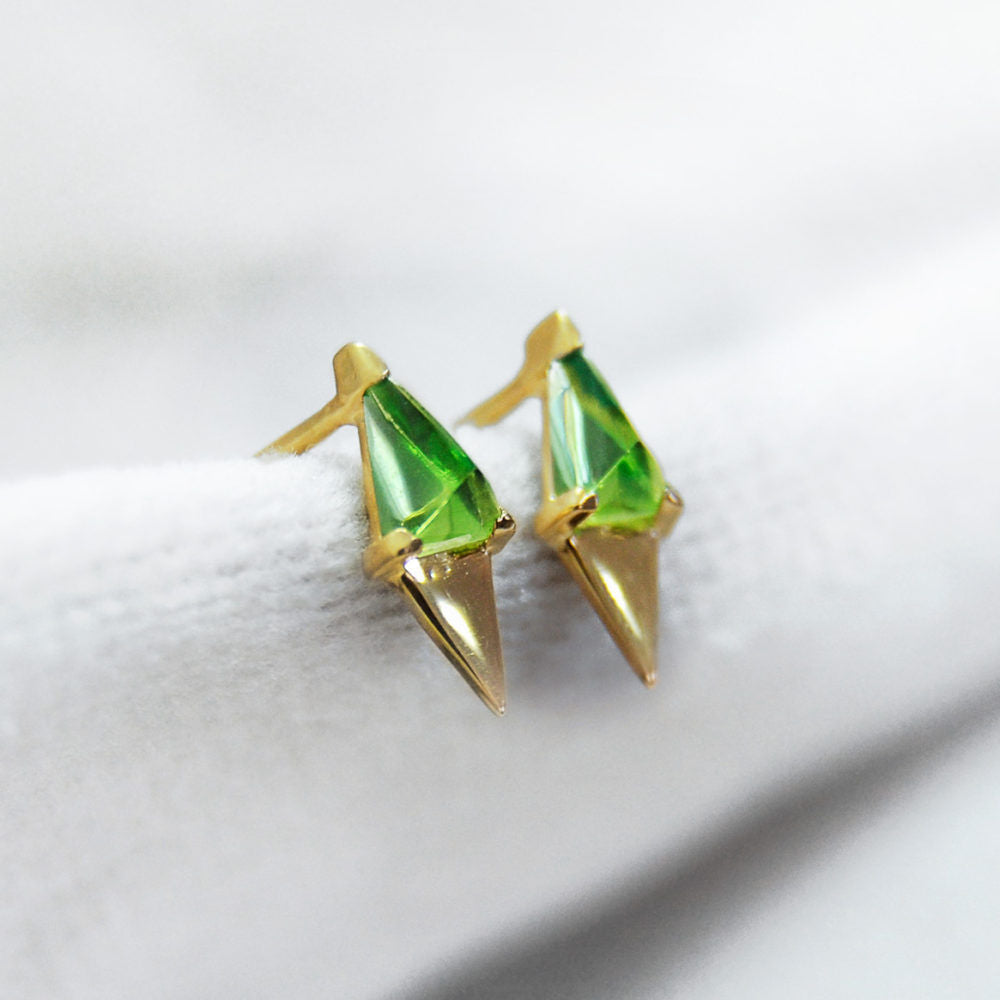 Jamie 14K Gold Earrings w. Tsavorites