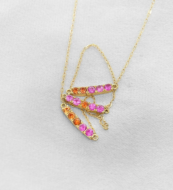 Janni 18K Gold Necklace w. Sapphires