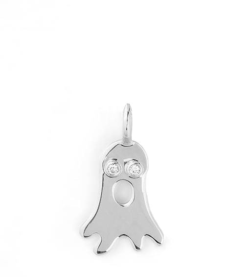Boo 18K Whitegold Pendant w. Diamonds