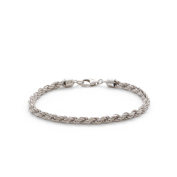 Rope (4mm) Silver Bracelet