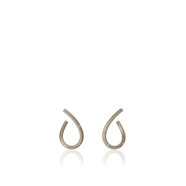 Small Kharisma 18K Whitegold Earrings w. Diamonds