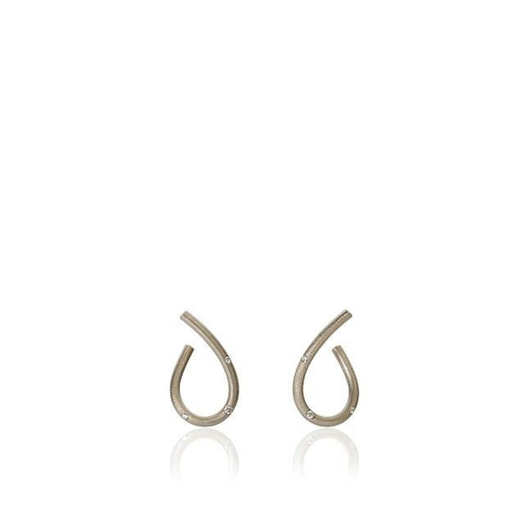 Dulong Fine Jewelry Small Kharisma 18K Whitegold Earrings w. Diamonds The Jewellery Room