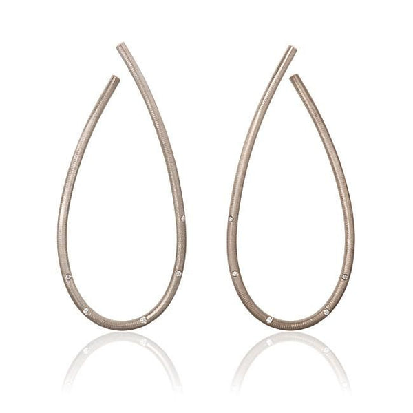 Mega Kharisma 18K Whitegold Earrings w. Diamonds