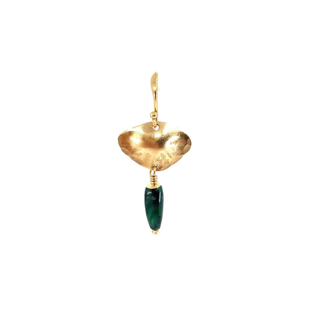 Katia 14K Goldfilled Ear Hook w. Malachite