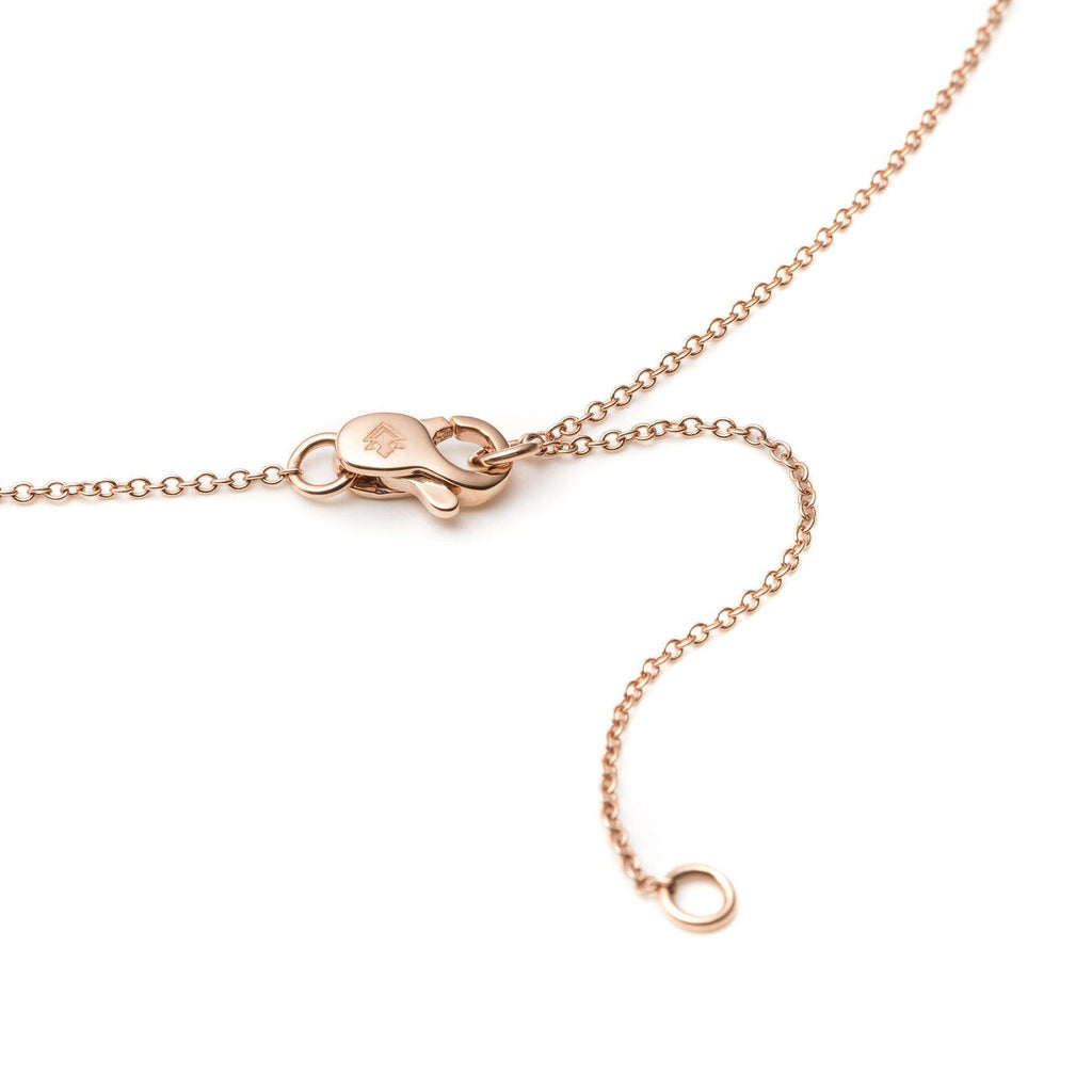 Tiny Cloud 18K Guld eller Rosaguld Halskæde m. Tsavorit & Diamant