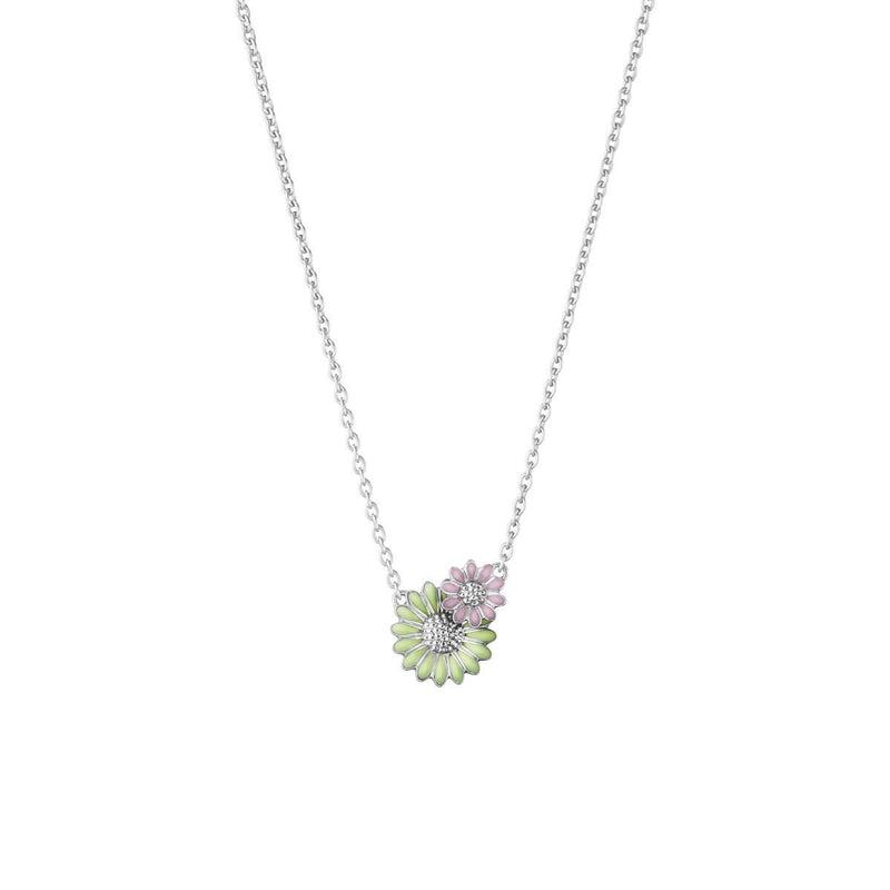 Daisy x Stine Goya Silver, Pink & Green Necklace