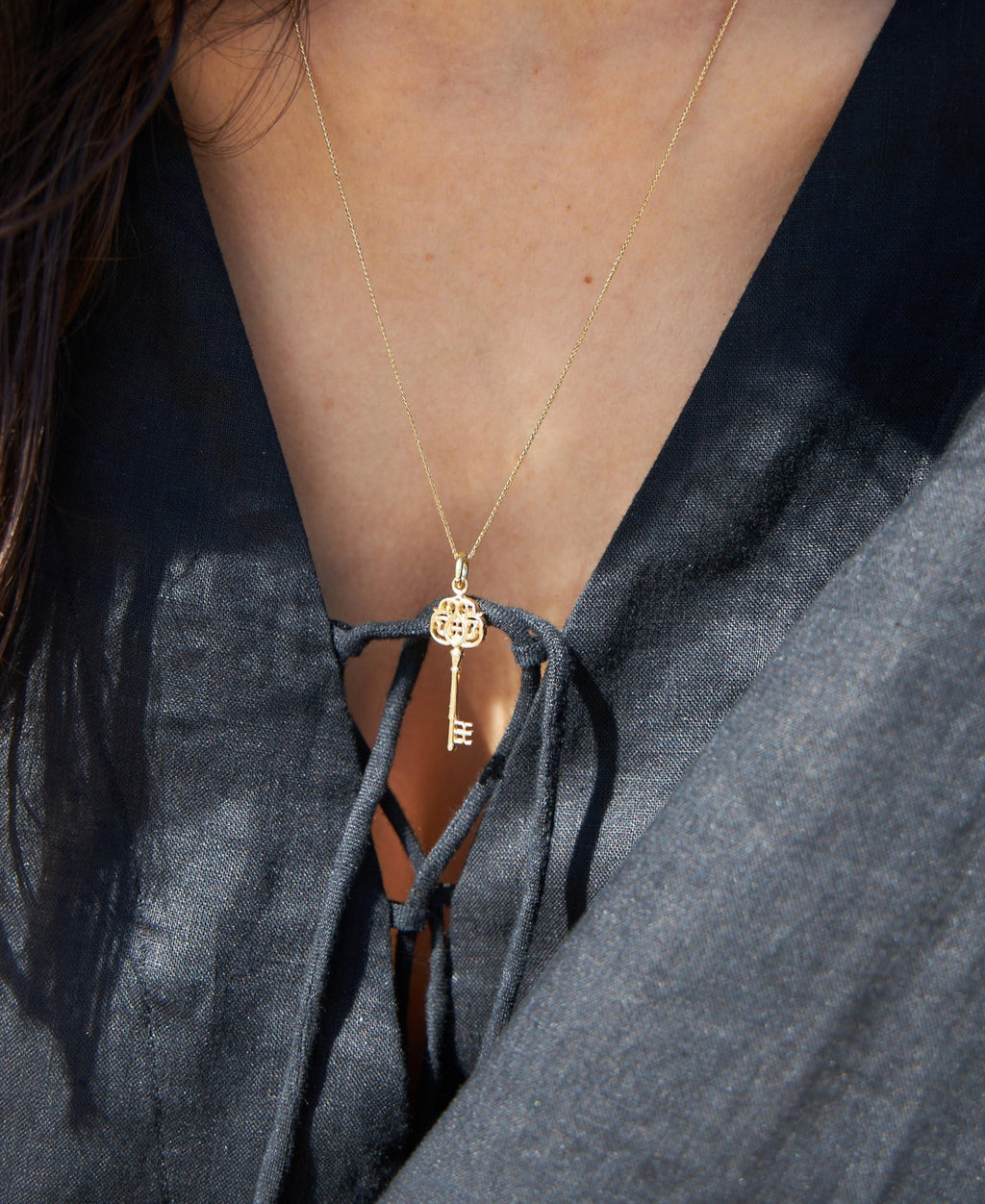 Kinz Big Key 14K Gold Necklace