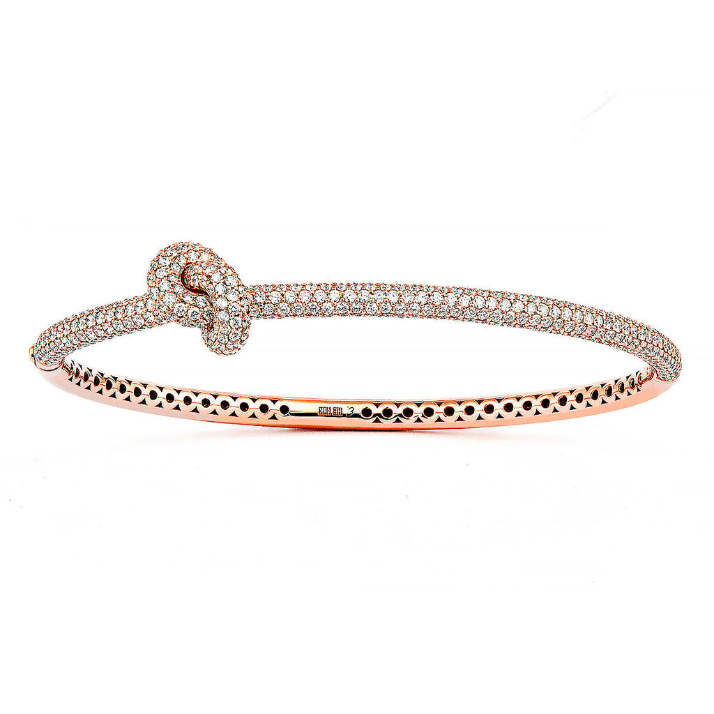 Legacy Knot Pavé 18K Roségold Armreifen mit. Diamanten