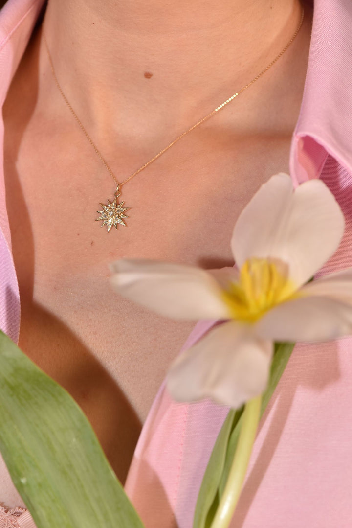 Celestial Star Halskette 14K Gold I Diamanten