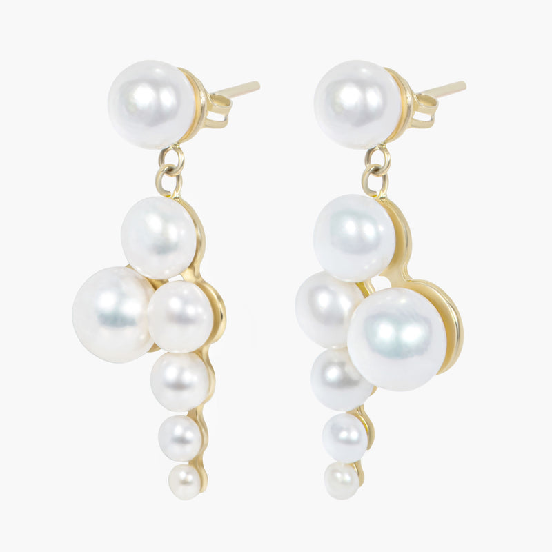 Leah 01 9K Gold Earrings w. Pearls