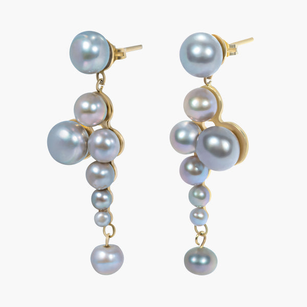 Leah 02 9K Gold Earrings w. Pearls
