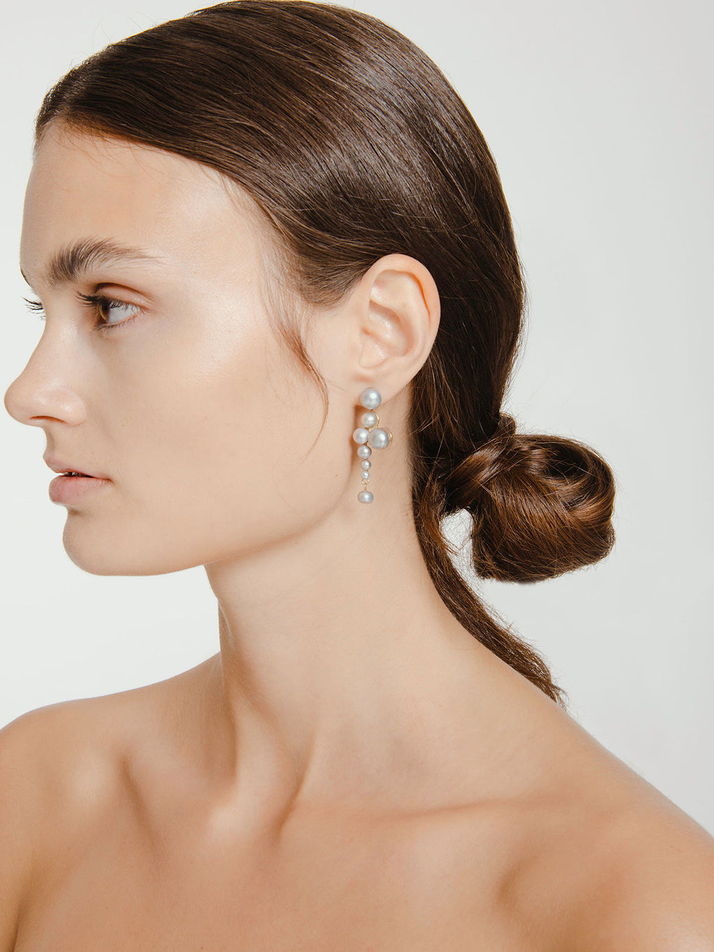 Leah 02 9K Gold Earrings w. Pearls