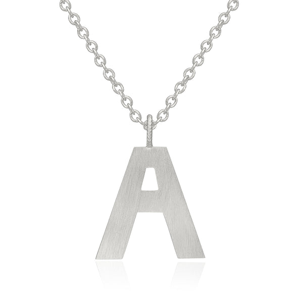 Letter A Silver Necklace