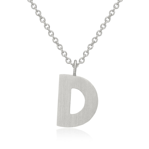 Buchstabe "D" Halskette aus Silber