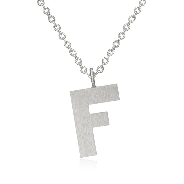 Buchstabe "F" Halskette aus Silber