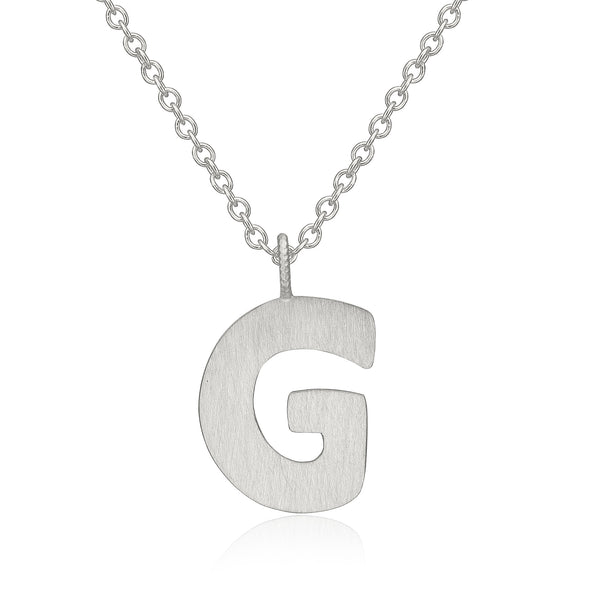 Letter G Silver Necklace