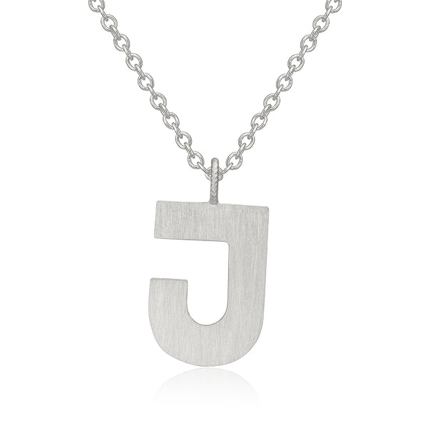 Buchstabe "J" Halskette aus Silber