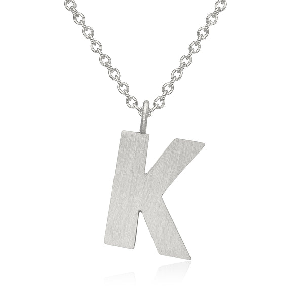 Buchstabe "K" Halskette aus Silber
