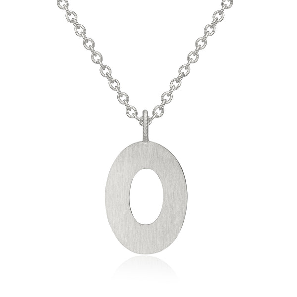 Letter O Silver Necklace