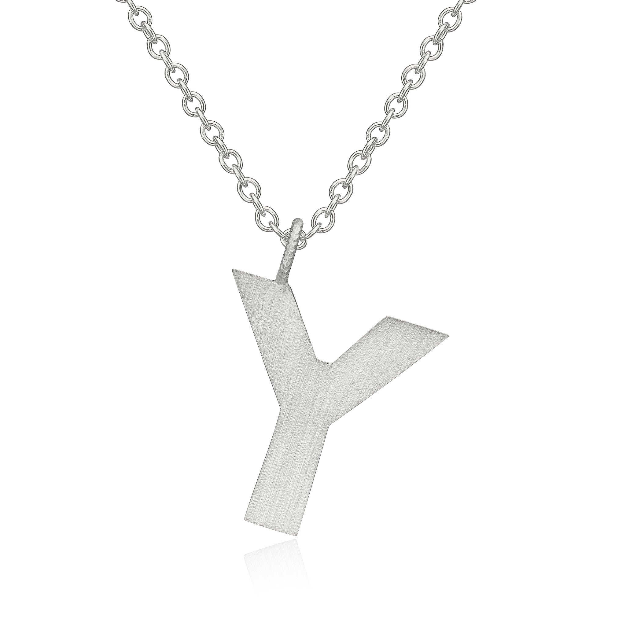 Buchstabe "Y" Halskette aus Silber