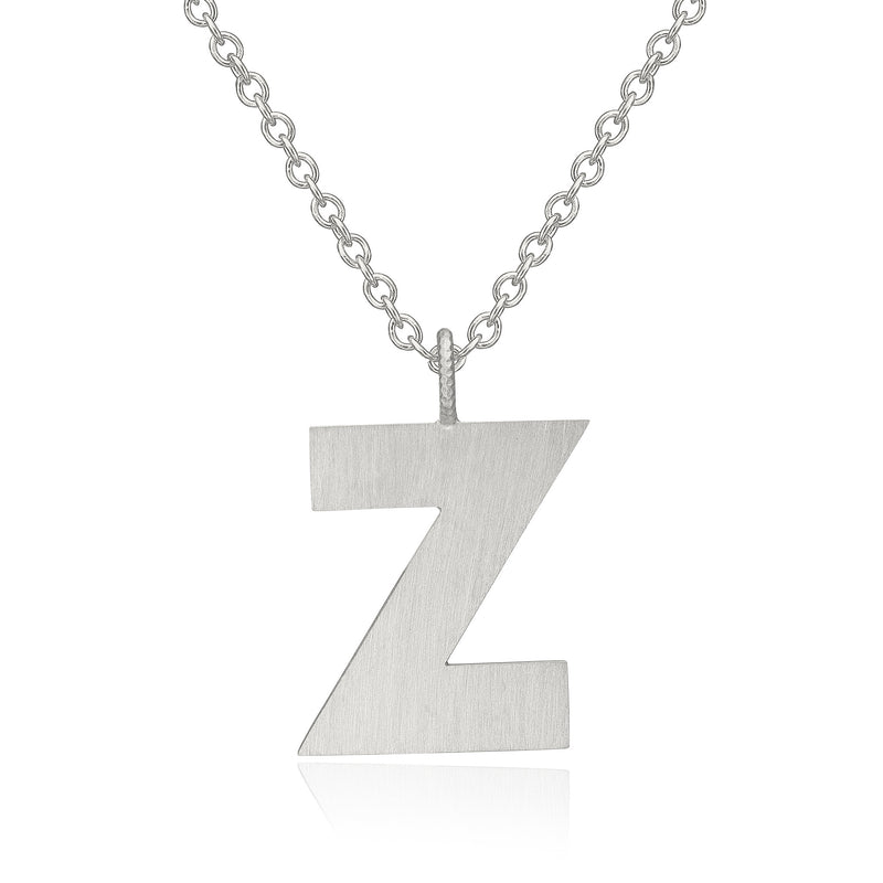 Buchstabe "Z" Halskette aus Silber