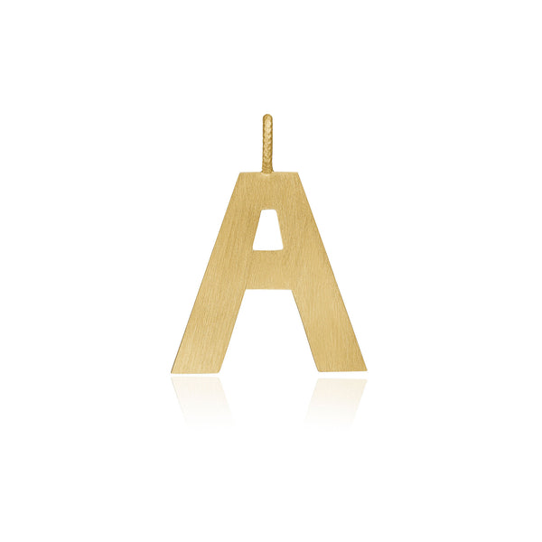 Letter A 18K Gold Pendant