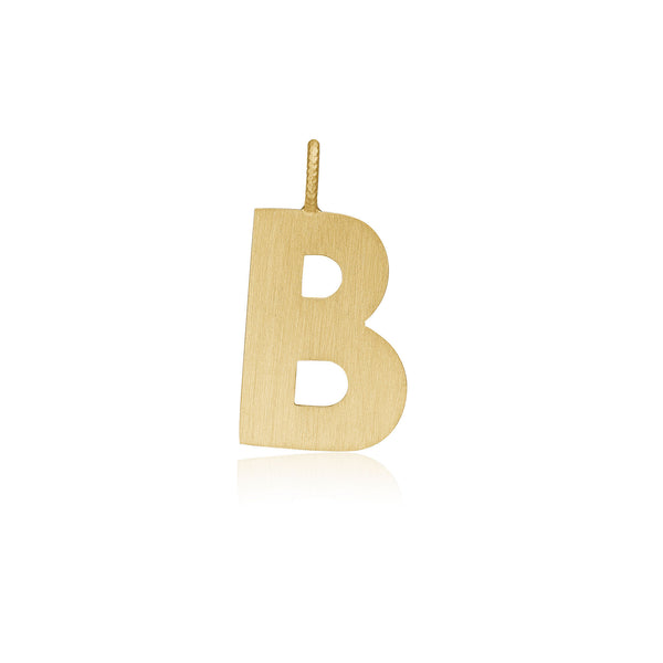 Letter B 18K Gold Pendant