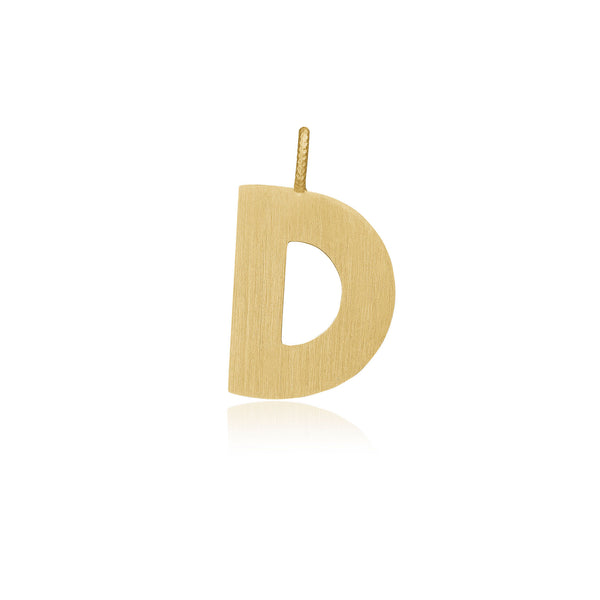 Letter D 18K Gold Pendant
