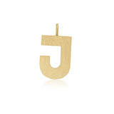 Letter J 18K Gold Pendant