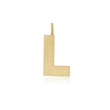 Letter L 18K Gold Pendant