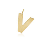 Letter V 18K Gold Pendant